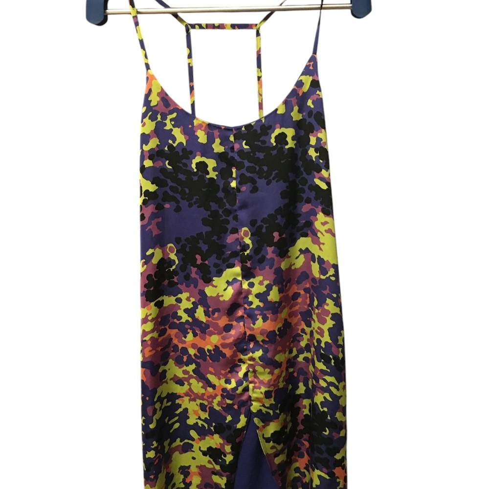 Topshop Colorful Abstract Print Strappy Slip Mini Dress US Size 6